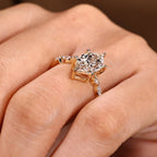 Dutch Marquise Engagement Ring With Distance Pave Prong Style