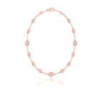 0.24 TCW Round Moissanite Diamond Bezel Style Necklace