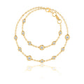 0.24 TCW Round Moissanite Diamond Bezel Style Necklace