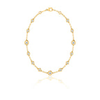 0.24 TCW Round Moissanite Diamond Bezel Style Necklace