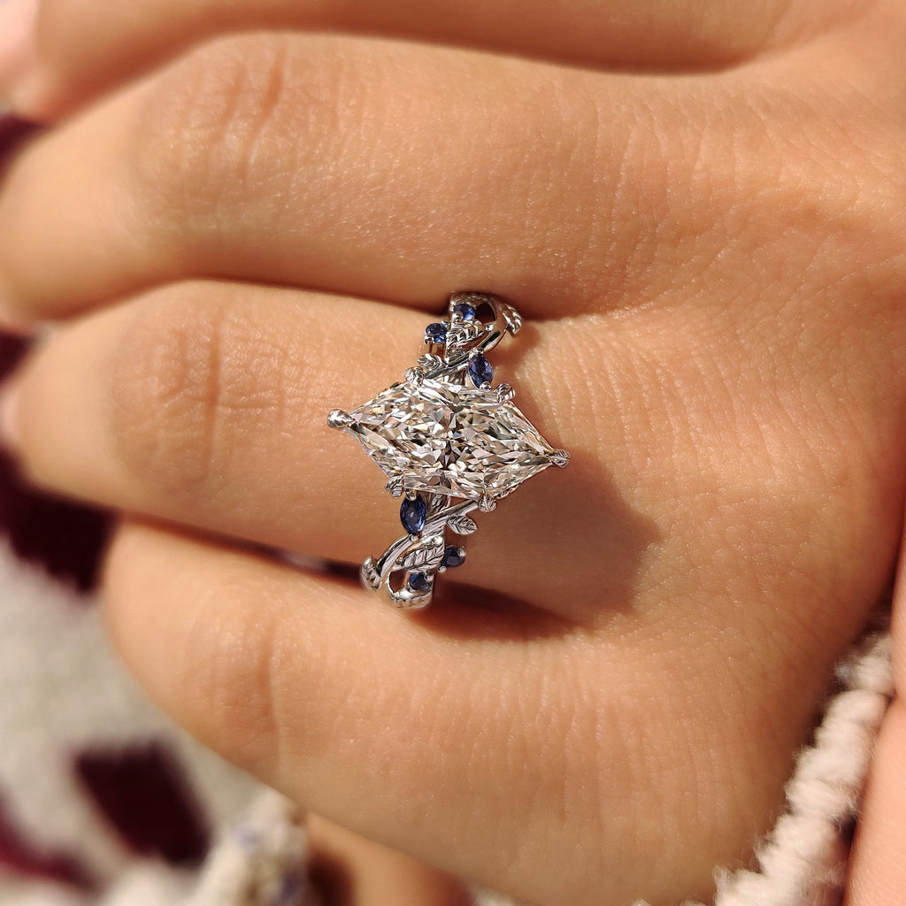 Dutch Marquise Diamond Ring in Cluster Setting