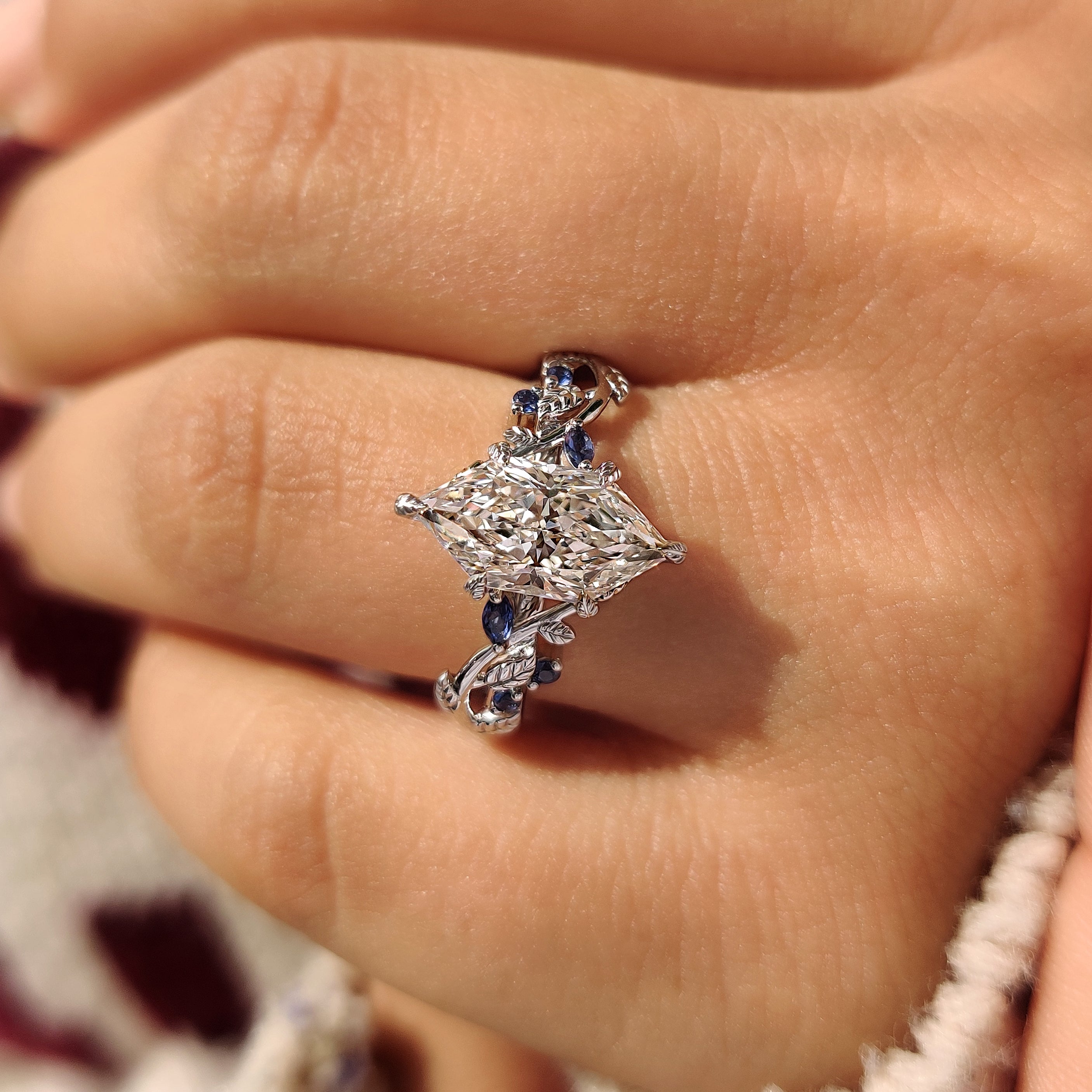 Dutch Marquise Diamond Ring in Cluster Setting