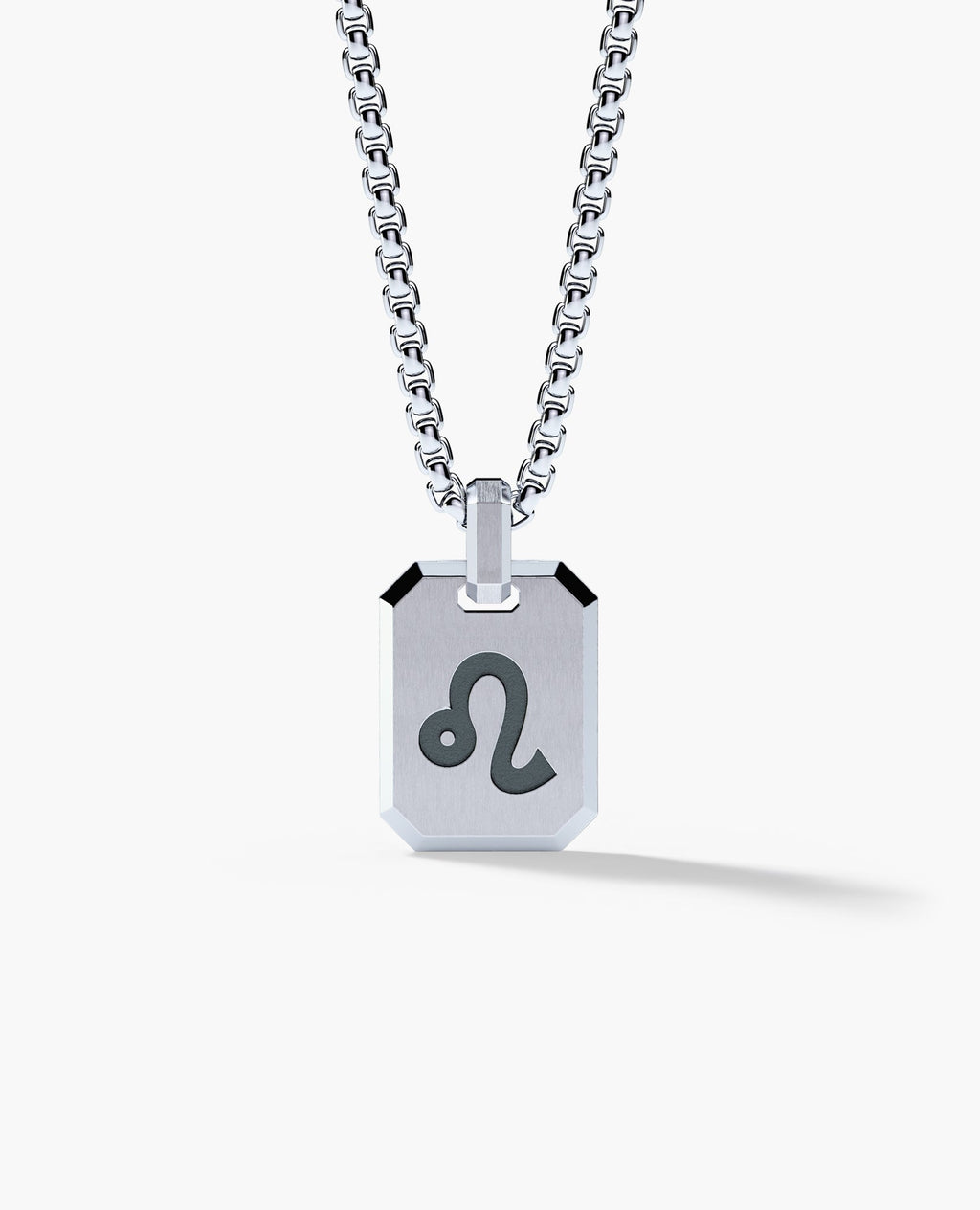 LEO MINI ZODIAC Dog Tag Silver Pendant