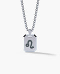 LEO MINI ZODIAC Dog Tag Silver Pendant