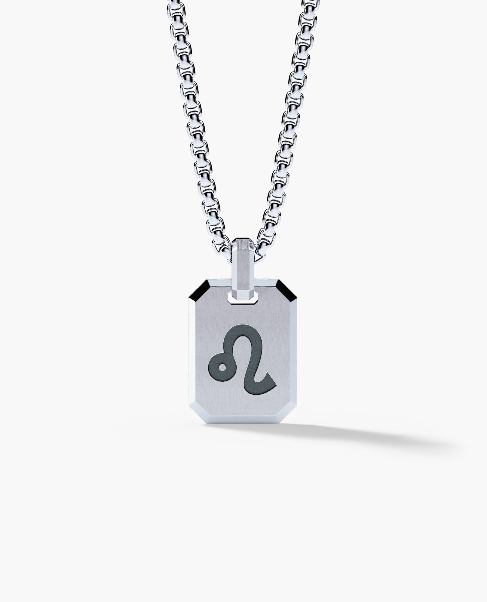 LEO MINI ZODIAC Dog Tag Silver Pendant