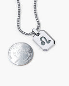 LEO MINI ZODIAC Dog Tag Silver Pendant