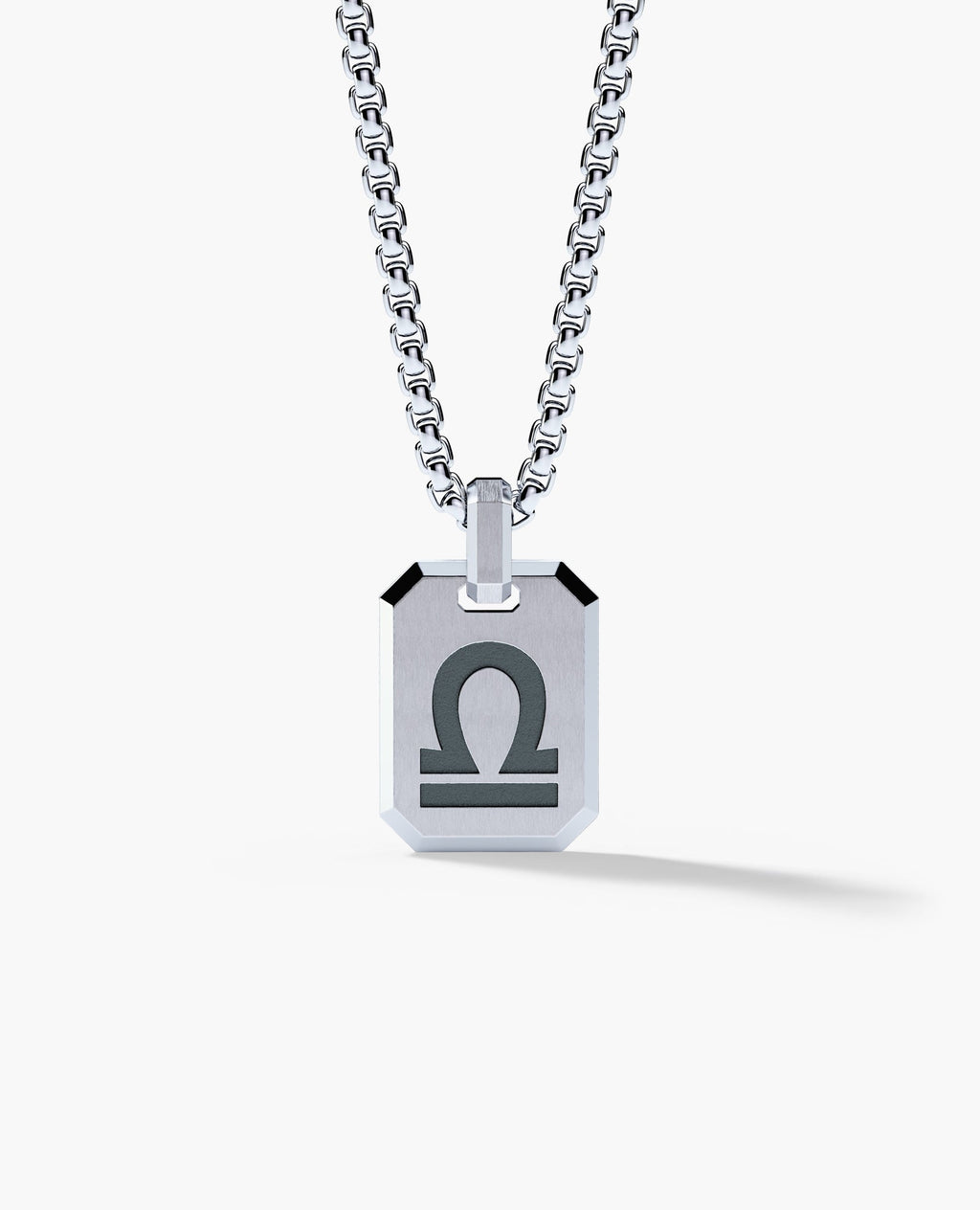 LIBRA MINI ZODIAC Dog Tag Silver Pendant