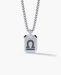 LIBRA MINI ZODIAC Dog Tag Silver Pendant