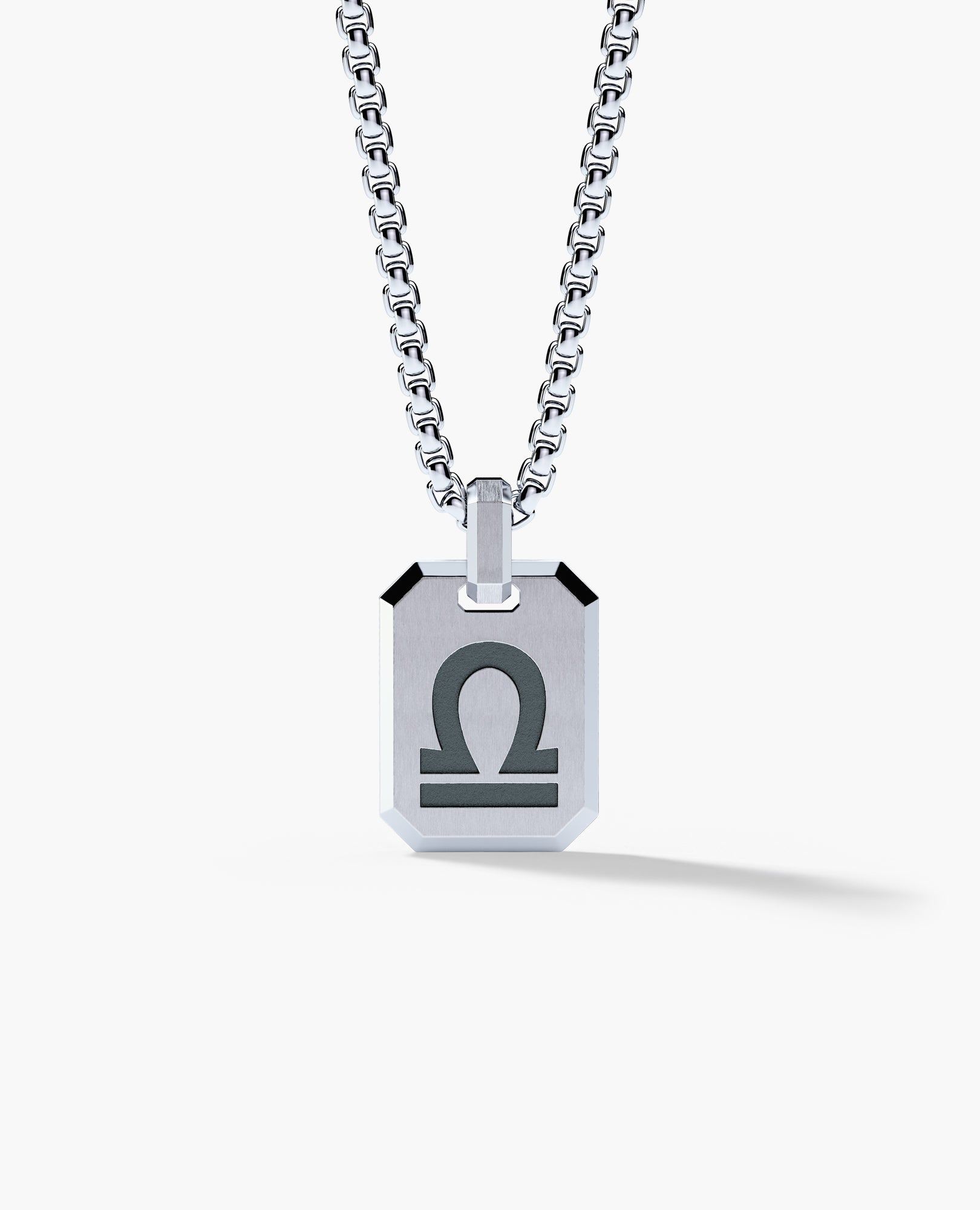 LIBRA MINI ZODIAC Dog Tag Silver Pendant