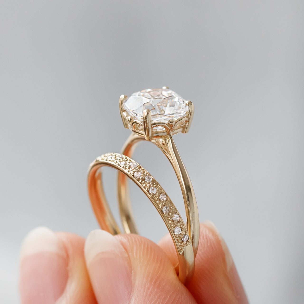 1.80 CT Cushion Cut Moissanite Solitaire Engagement Ring