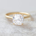 1.80 CT Cushion Cut Moissanite Solitaire Engagement Ring
