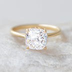 1.80 CT Cushion Cut Moissanite Solitaire Engagement Ring