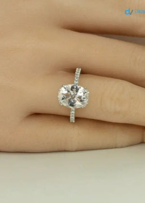 Love Flow Oval IGI Certified Diamond Euro Style Shank Engagement Ring - DisneyValley