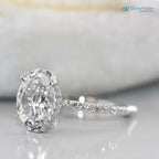 Love Flow Oval IGI Certified Diamond Euro Style Shank Engagement Ring - DisneyValley