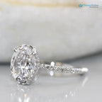 Love Flow Oval IGI Certified Diamond Euro Style Shank Engagement Ring - DisneyValley