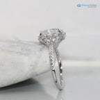 Love Flow Oval IGI Certified Diamond Euro Style Shank Engagement Ring - DisneyValley