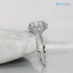 Love Flow Oval IGI Certified Diamond Euro Style Shank Engagement Ring - DisneyValley