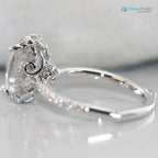 Love Flow Oval IGI Certified Diamond Euro Style Shank Engagement Ring - DisneyValley