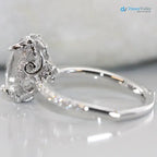Love Flow Oval IGI Certified Diamond Euro Style Shank Engagement Ring - DisneyValley