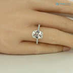 Love Flow Oval IGI Certified Diamond Euro Style Shank Engagement Ring - DisneyValley