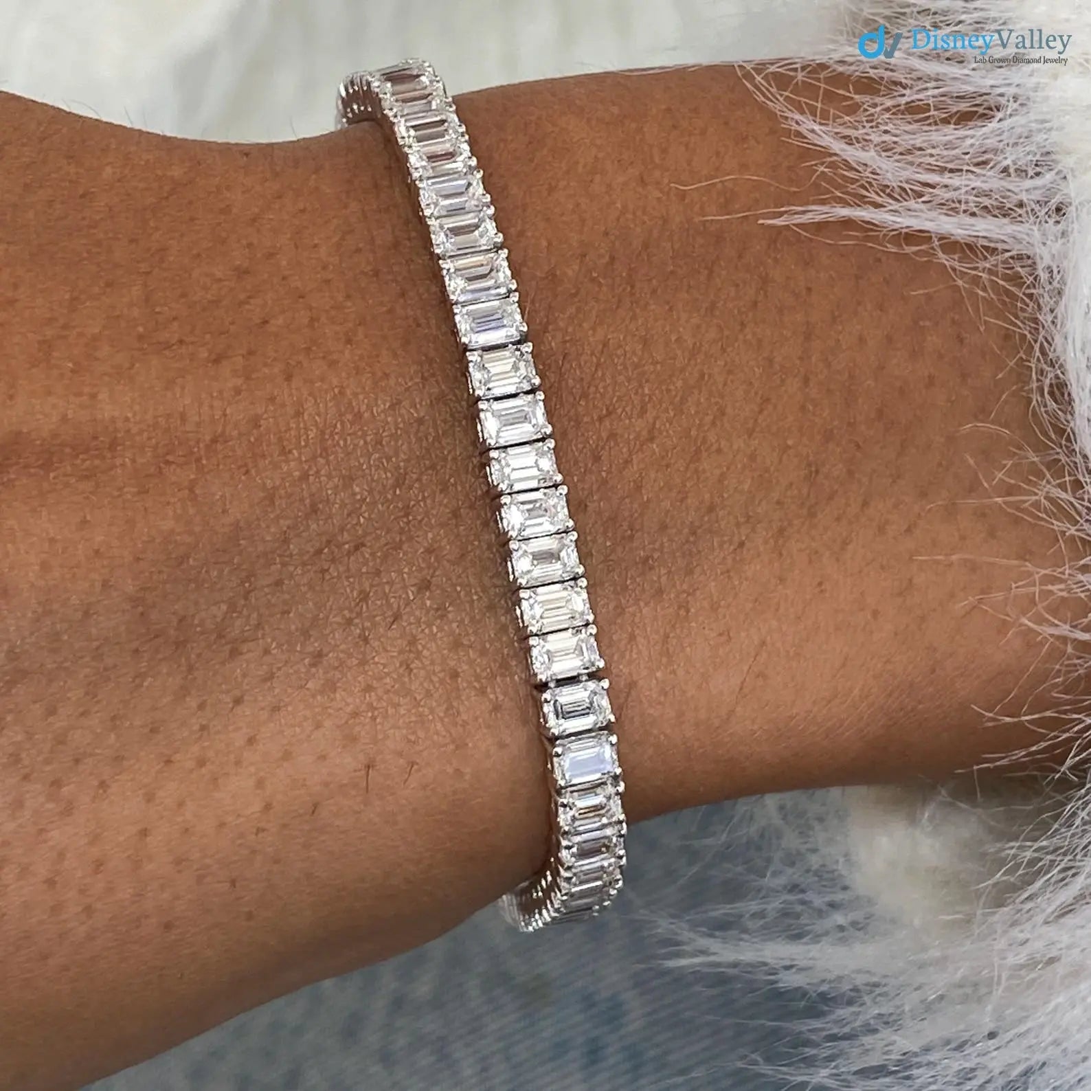 Luxurious Elegance: Lab Grown Diamond Eternity Bracelet - DisneyValley