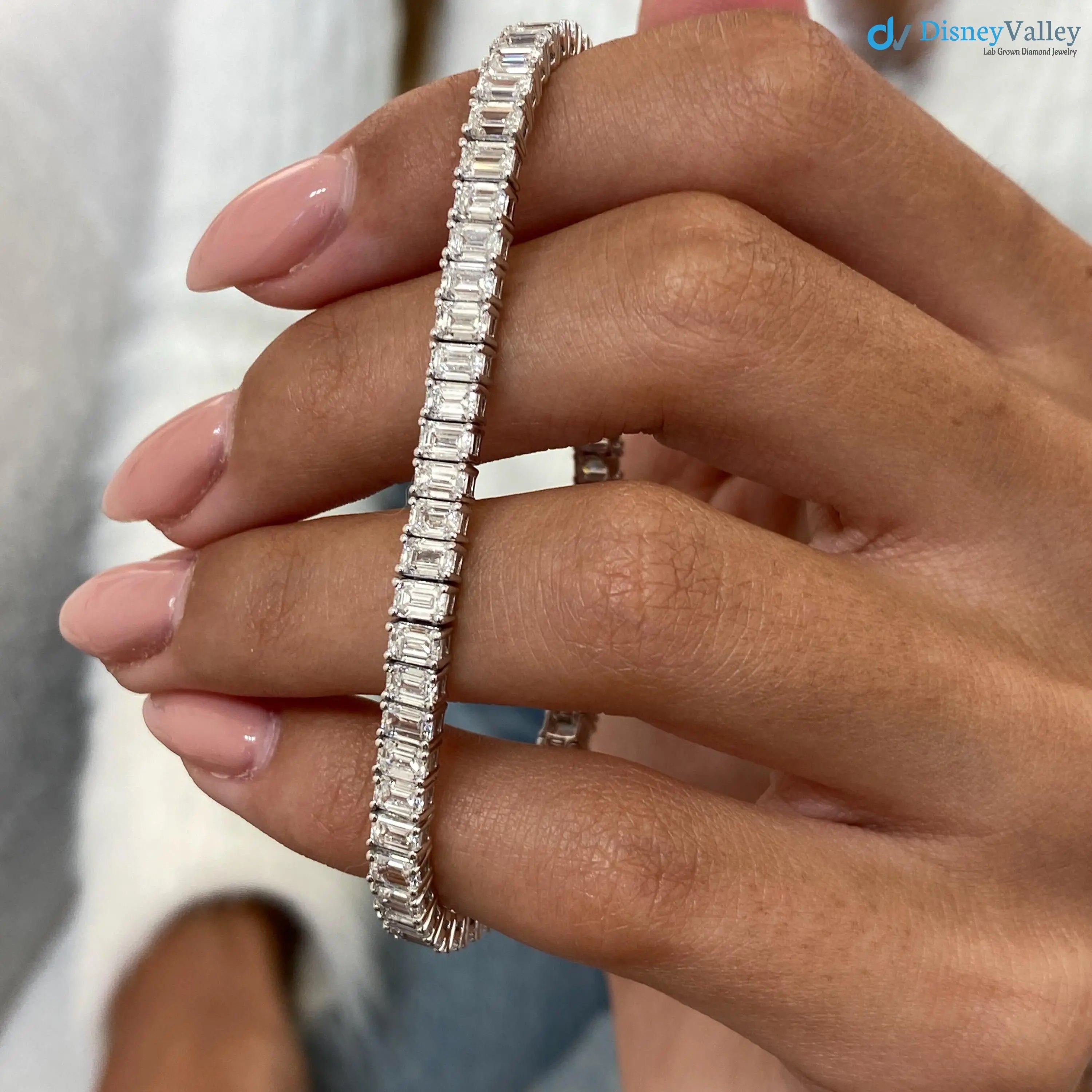 Luxurious Elegance: Lab Grown Diamond Eternity Bracelet - DisneyValley
