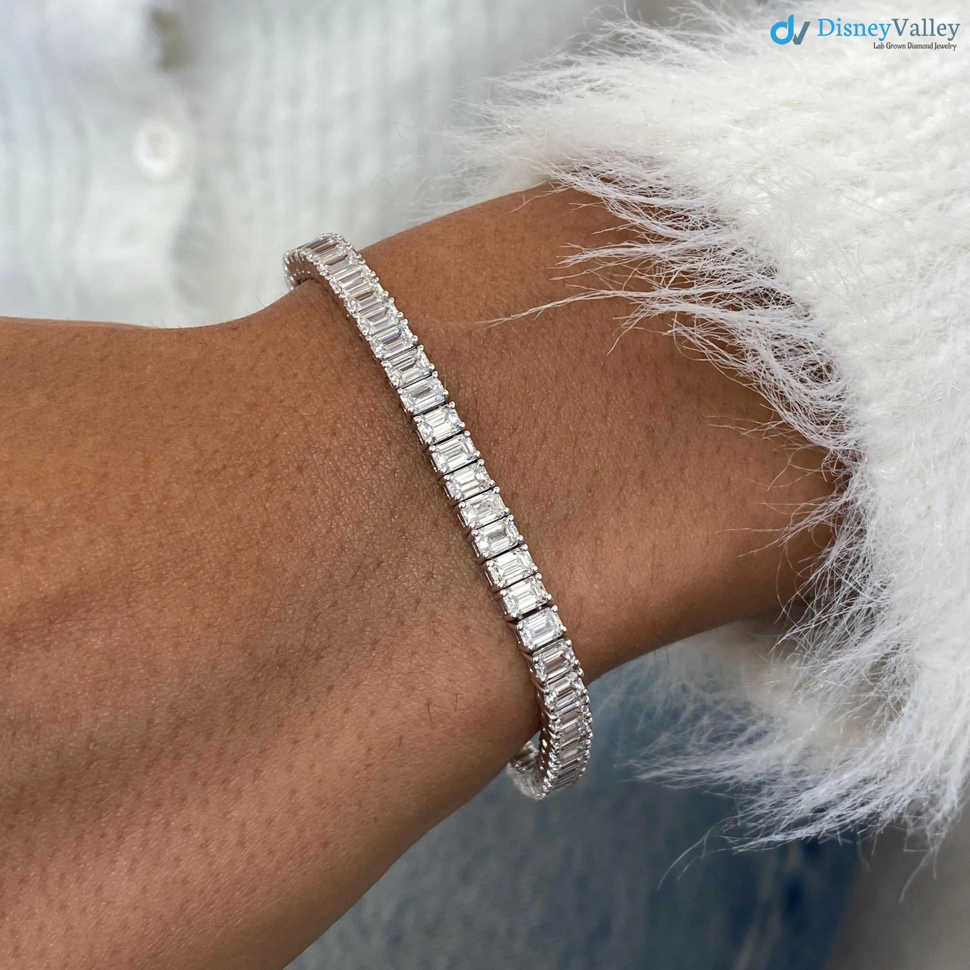 Luxurious Elegance: Lab Grown Diamond Eternity Bracelet - DisneyValley