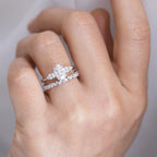 1.33 CT Oval Cut Three Stone Moissanite Engagement Ring