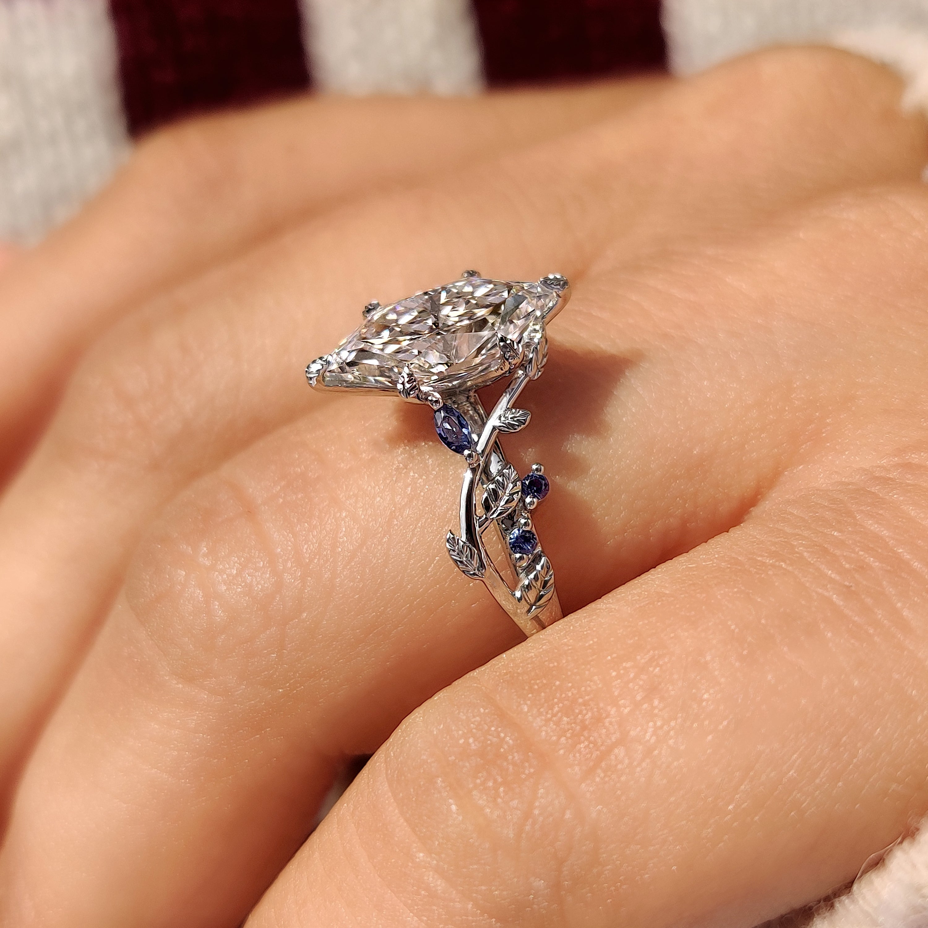 Dutch Marquise Diamond Ring in Cluster Setting