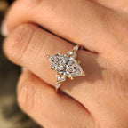 Muse Style Marquise Diamond Ring With Tulip Setting