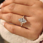 Muse Style Marquise Diamond Ring With Tulip Setting