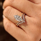 Marquise Cut Diamond Engagement Ring With Wedding Band