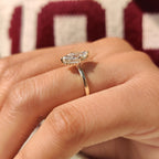 Marquise Cut Ring in Milgrain Details