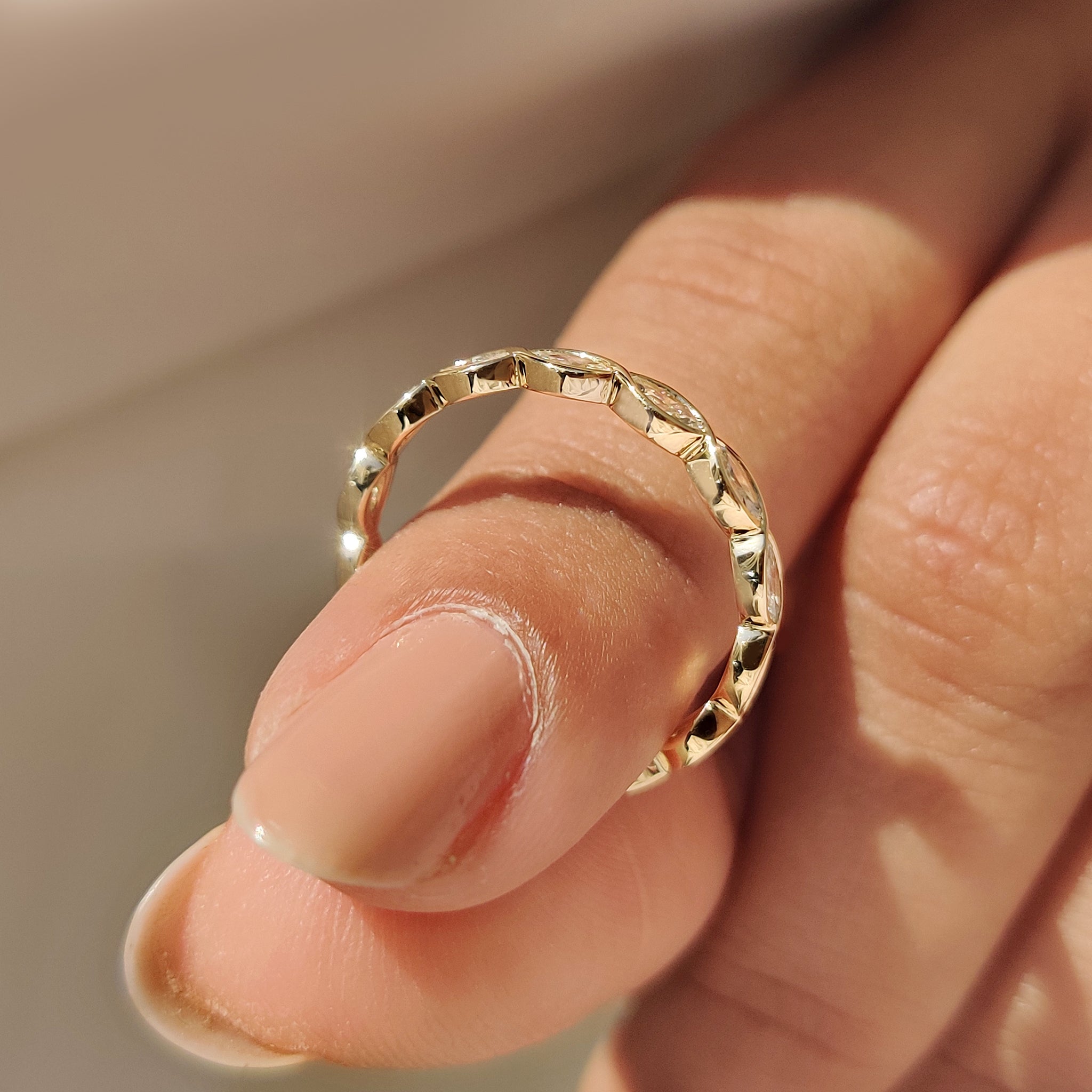 Eternity Style Marquise Diamond Wedding Band