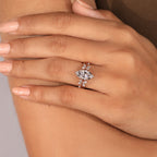 Marquise Diamond Ring in Nature Inspired Style