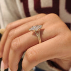 Marquise Cut Vintage Diamond Ring with Filigree Details