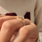 Muse Style Marquise Diamond Ring With Tulip Setting