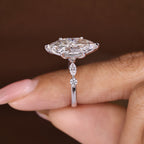 5 - 8 Carat IGI Certified Marquise Diamond Engagement Ring