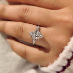 Marquise Cut Diamond Ring in Side Stone Style