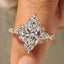 Marquise Cut Ring with Pear and Round Side Stones