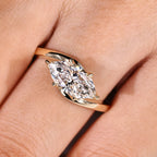 Solitaire Marquise Engagement Ring In East To West Setting
