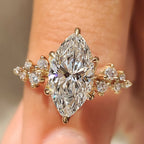 Marquise Engagement Ring in Tulip Setting