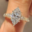 Marquise Cut Diamond Ring in Milgrain Details