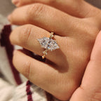 Marquise Cut Engagement Ring in Vintage Style
