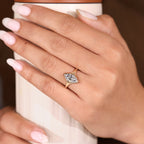 Marquise Cut Diamond Engagement Ring in Bezel Setting