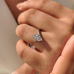 Marquise Cut Engagement Ring in Upside Down Setting