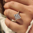 Marquise Cut Ring with Pear and Round Side Stones