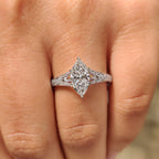 Split Shank Marquise Cut Engagement Ring in Solitaire Style