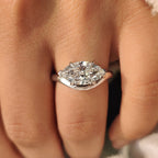 Marquise Diamond Engagement Ring in Solitaire Style