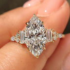 Marquise Cut Engagement Ring in Muse Setting
